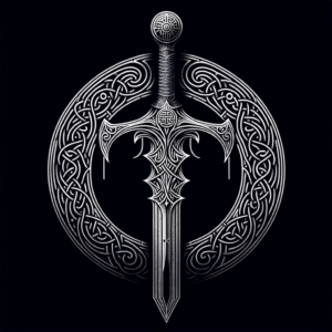 Fine-Line Sword With Detailed Guard