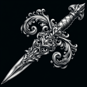 Fine-Line Sword With Ornate Details