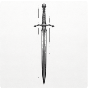 Fine-Line Sword With Slender Form