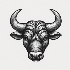 Fine-Line Taurus Bull With Detailed Shading