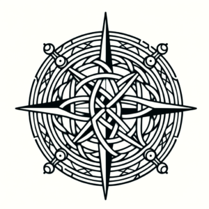 Fine-Line Viking Compass
