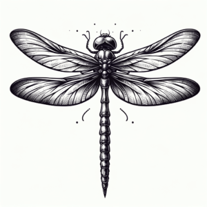 Fine Linework Dragonfly Details