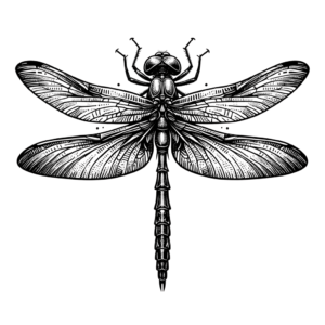 Fine Linework Dragonfly Details