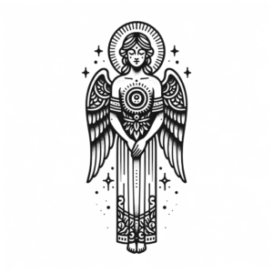 Flash Angel With Traditional Motifs