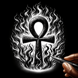 Flash Ankh With Fire