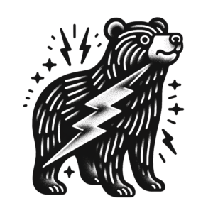 Flash Bear With Traditional Elements
