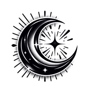 Flash Crescent Moon With Bold Design