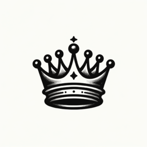 Flash Crown With Classic Tattoo Flash Style