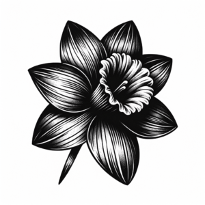 Flash Daffodil With Bold And Simple Design