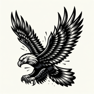 Flash Eagle With Bold Outlines