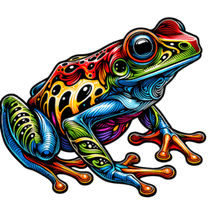 Flash Frog With Bold And Bright Colors