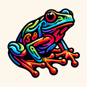 Flash Frog With Bold Colors