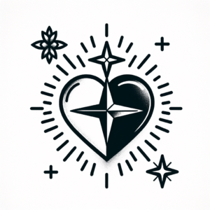 Flash Heart With A Nautical Star