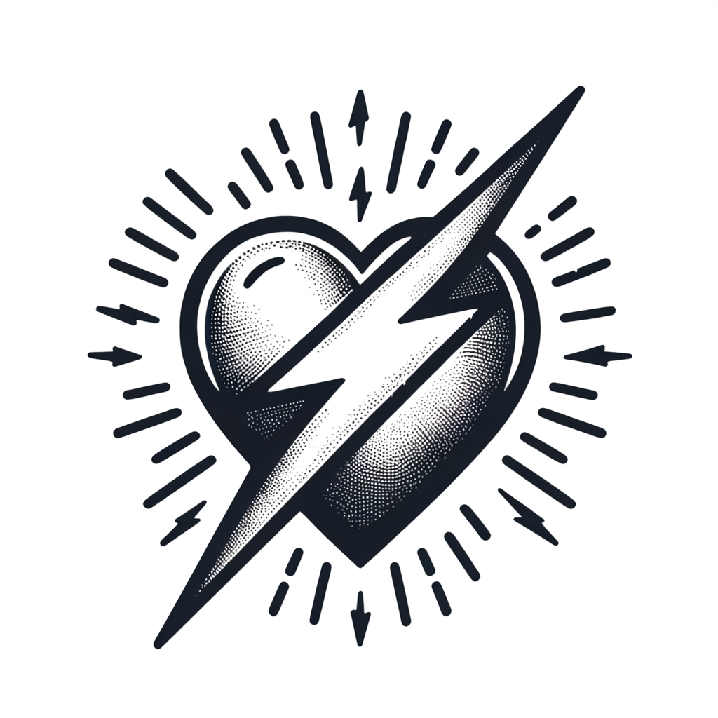 Flash Heart With Traditional Tattoo Style