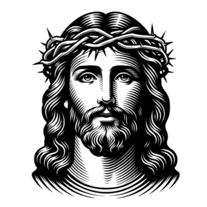 Flash Jesus With Bold Black Outlines