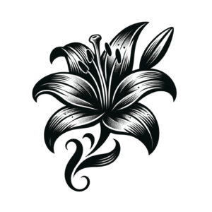 Flash Lily With Classic, Bold Tattoo Design