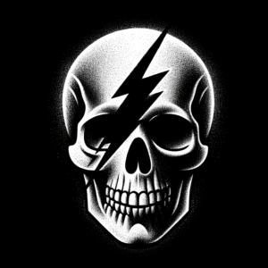 Flash Skull With Bright Highlights