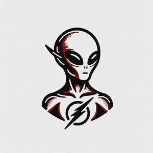 Flash-Style Alien With Bold, Iconic Imagery