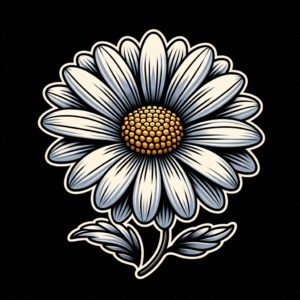 Flash Style Daisy With Vibrant Colors