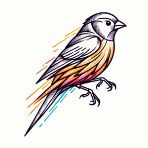 Flash Style Finch With Bright Colors