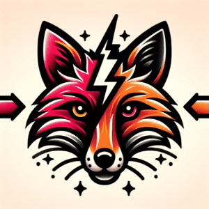 Flash-Style Fox With Bold Outlines And Vibrant Colors