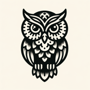 Flash-Style Owl With A Bold, Simplified Design
