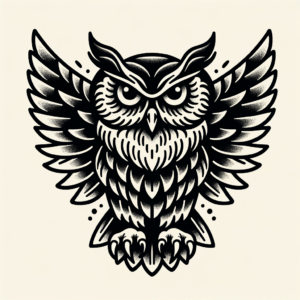 Flash-Style Owl With Bold, Simplified Design