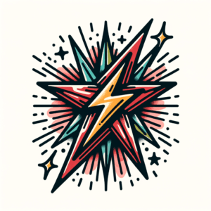 Flash Style Star With Bright Colors And Classic Designs