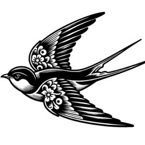 Flash Swallow With Traditional Motifs