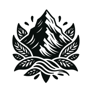 Flash Tattoo Style Mountain With Bold, Simple Design