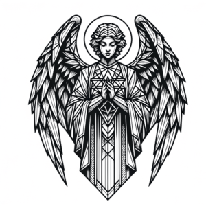 Geometric Angel With Symmetrical Design