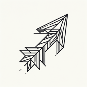 Geometric Arrow With Sharp Angles