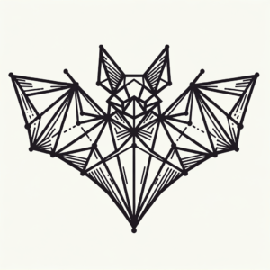 Geometric Bat With Angular Shapes
