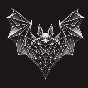 Geometric Bat With Overlapping Shapes