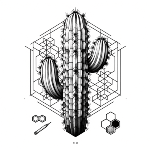 Geometric Cactus With Hexagons