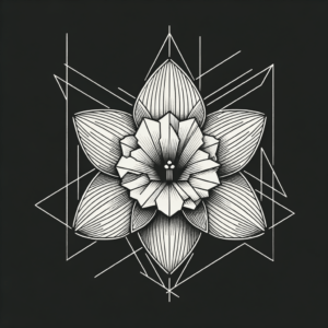 Geometric Daffodil With Structured Design