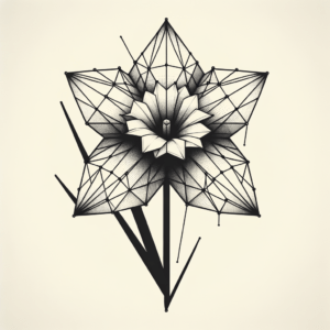 Geometric Daffodil With Structured Shapes