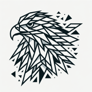 Geometric Eagle With Angular Shapes