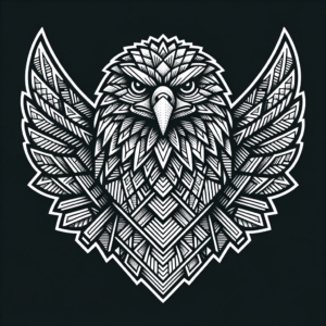 Geometric Eagle With Symmetrical Design