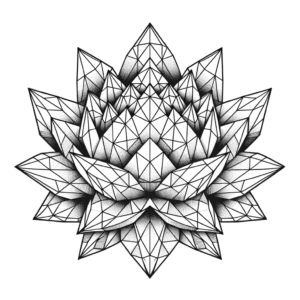 Geometric Lotus With Polygon Shapes