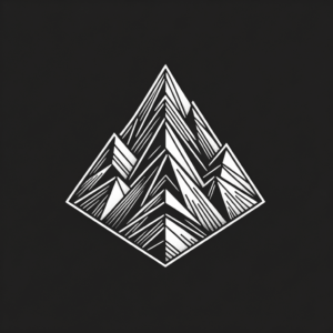 Geometric Mountain With Sharp Angles