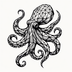 Geometric Octopus With Interlocking Shapes