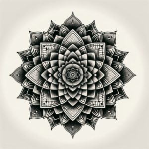 Geometric Patterns In A Precise Flower Design