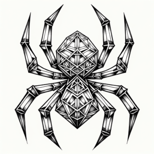 Geometric Patterns In A Precise Spider Design