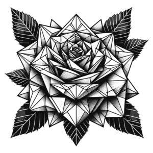 Geometric Rose With Triangles