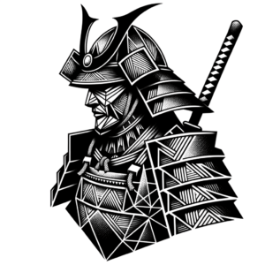 Geometric Samurai With Abstract Armor