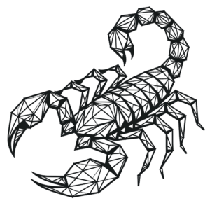 Geometric Scorpion With Precise, Angular Shapes And Patterns