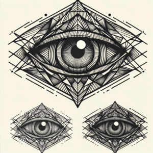 Geometric Shapes Forming An Intricate Eye Design