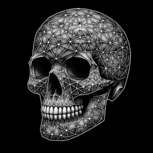 Geometric Skull With Precise Patterns