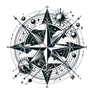 Geometric Style Celestial Map